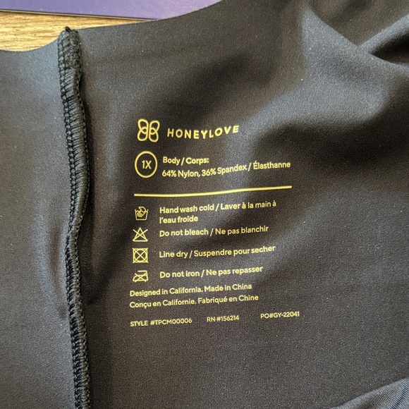 Honeylove Black Silhouette Cami Shapewear Women's Size 1X NWT - Picture 9 of 9